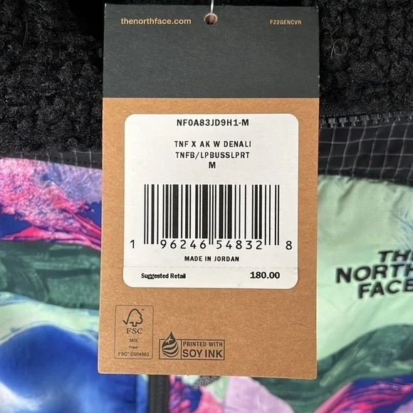 Brand New The North Face Alfie Kungu Denali Full Zip Jacket Black Fleece Graphic